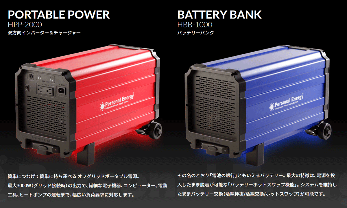 大容量可搬型蓄電池システム Hpp 00 Hbb 1000 Portable Power Battery Bank 極洋電機株式会社